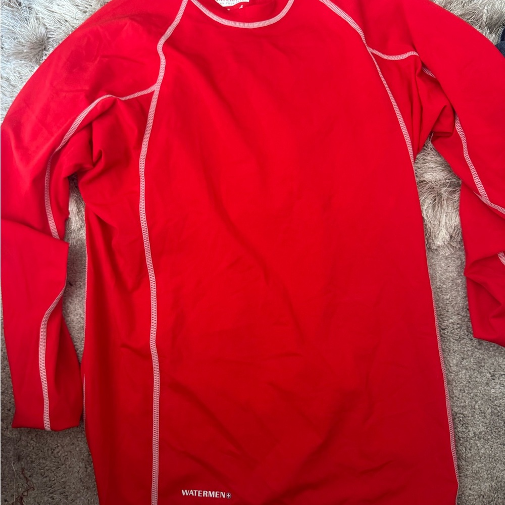 Watermen Red Rash Guard - Picture 2 of 2